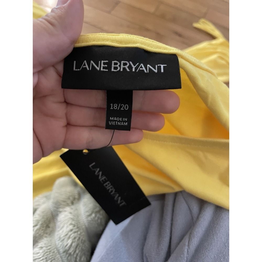 Lane Bryant Yellow Cold Shoulder Elastic Waist‎ Dress Womens 18/20 NWT - Picture 2 of 5